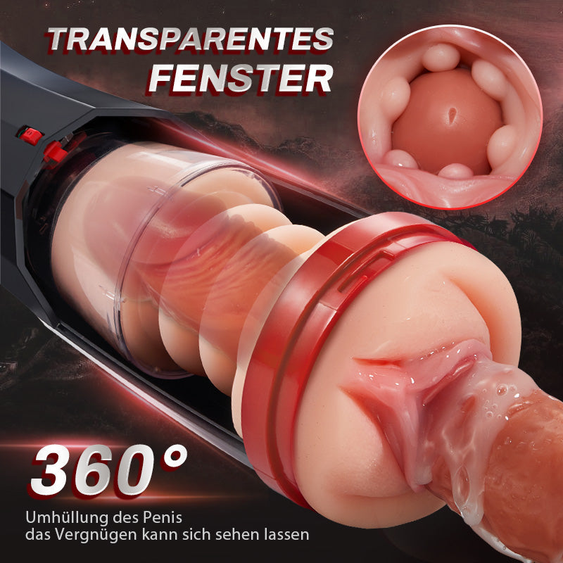 CLIMBER Saugen Vibrieren Stoßen Vokalisierung 4 IN 1 Cup Masturbator 