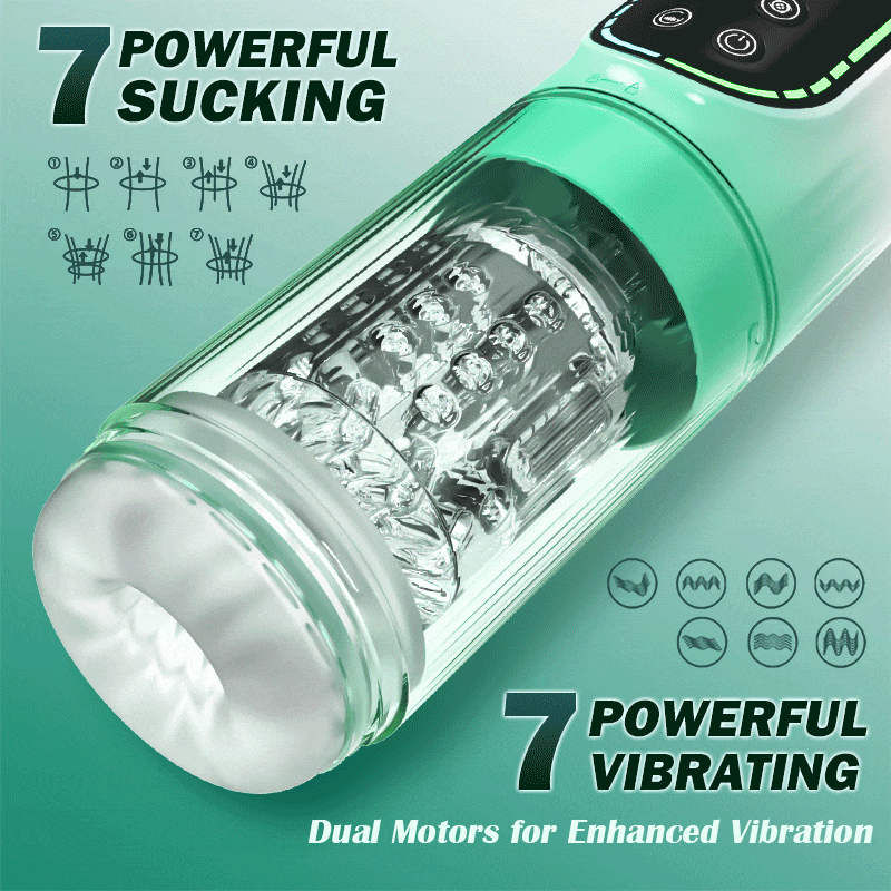 Starry Gaze 4 IN 1 Stoßen Rotieren Saugen und Vibrieren Masturbator Cup für Männer
