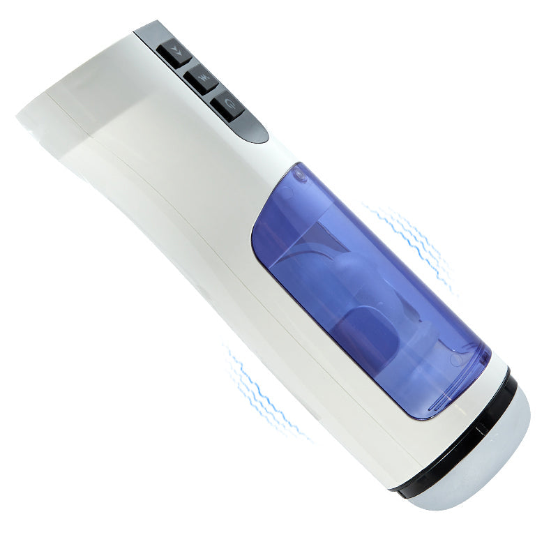 Cosmic Warrior 2 7 Frequenzen vibrieren beheizte einziehbare Masturbationstasse 