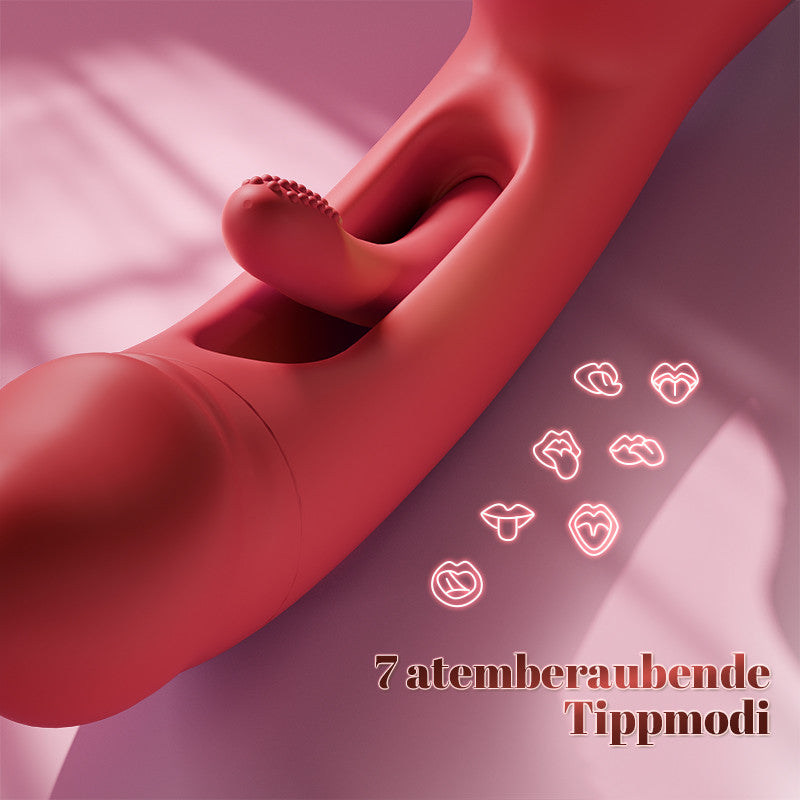 DELPHINE 7 Saugen 7 Schlagen auf den Vibrator