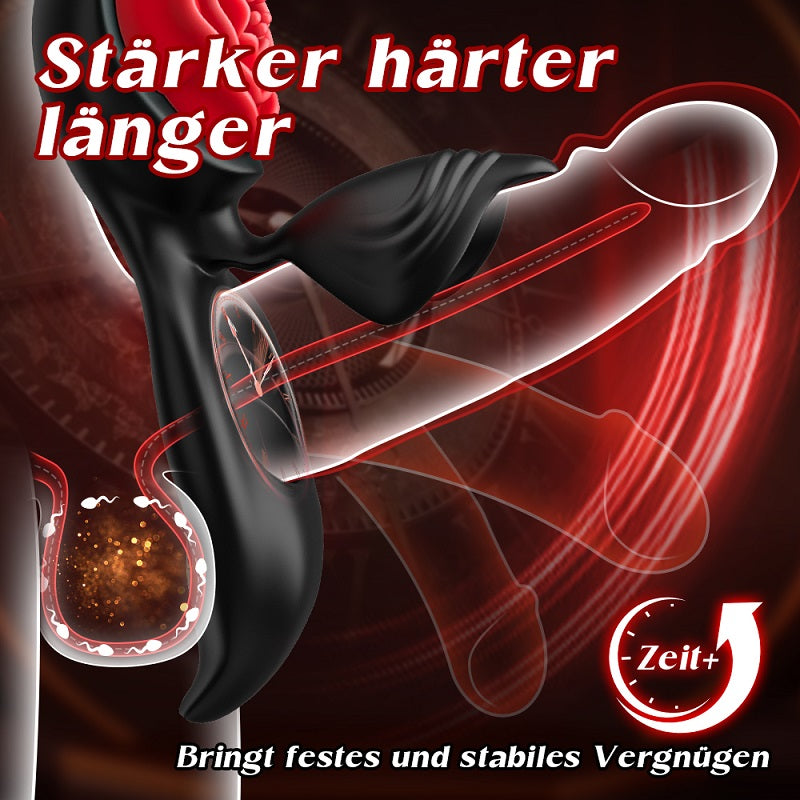 Penisring Vibrator mit Klitoris Hoden Stimulator fr Paare mit 9 Vibra BKC Penisring Vibrator mit Klitoris Hoden Stimulator fr Paare mit 9 Vibra BKC