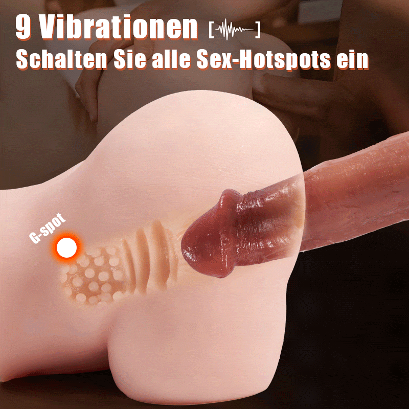 SPARTAN Ultrarealistischer Stoßen Rotieren Vibration 23CM Dildo 4 in 1