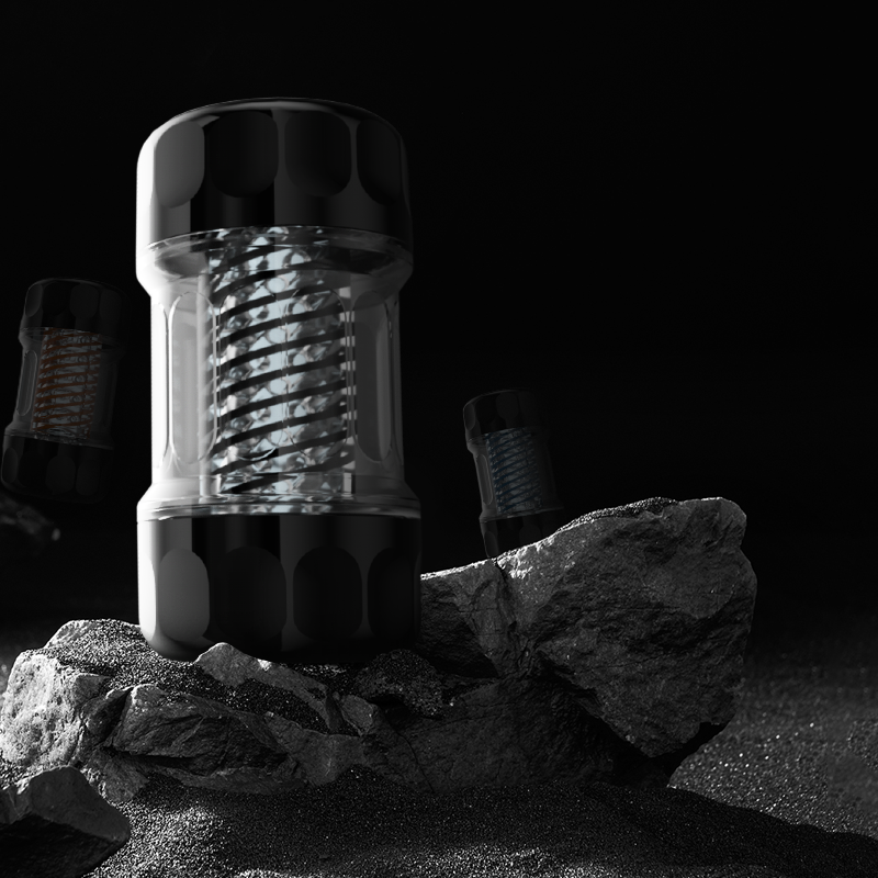 Acmejoy - Galaku  Manual Spiral Suction Male Stroker with Textured Sleeve