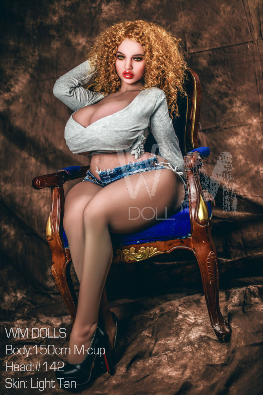 150cm/4ft11 M-cup BBW Big Booty Thick TPE Sex Doll with #142 Head