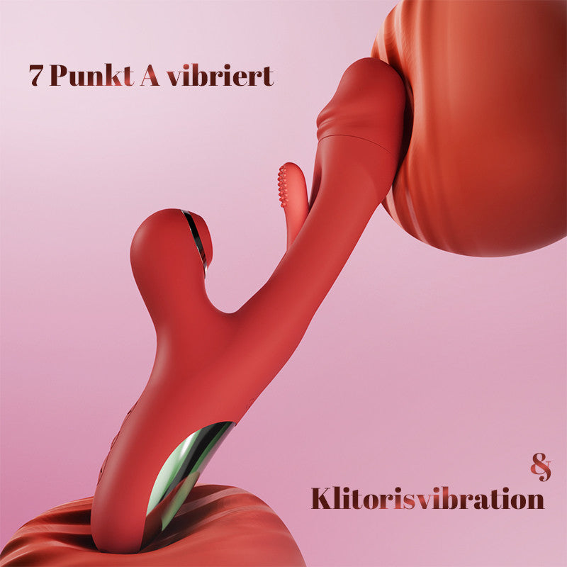 DELPHINE 7 Saugen 7 Schlagen auf den Vibrator