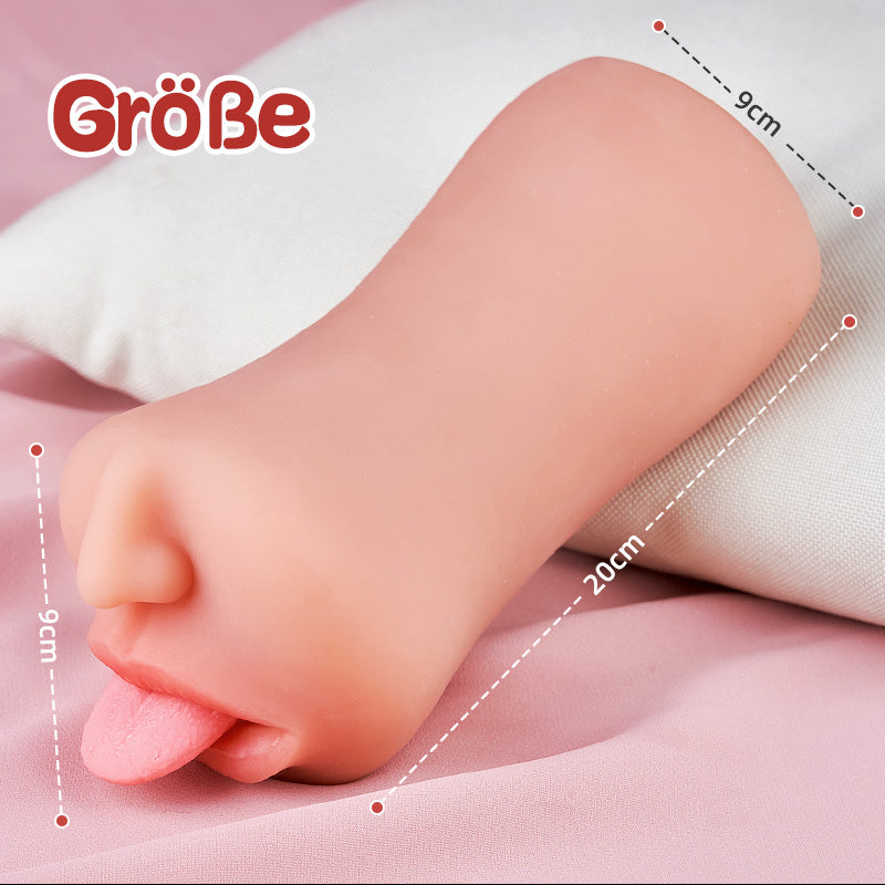 Hanny Temptation – 3 Vibrationsgeschwindigkeiten 7 Frequenzen Zungenlecken Taschenmuschi Nude-Farbe