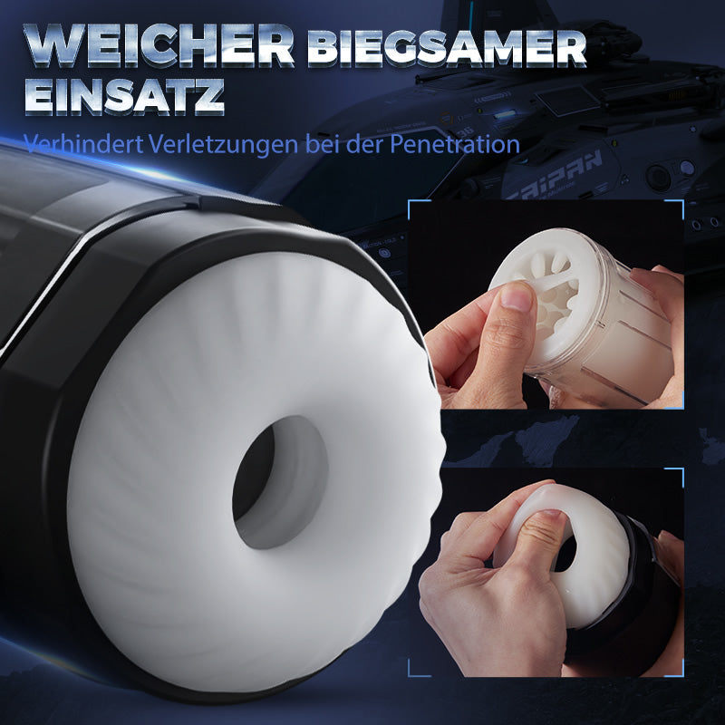 10 schiebende Rotation flügelähnlicher männlicher Masturbator 