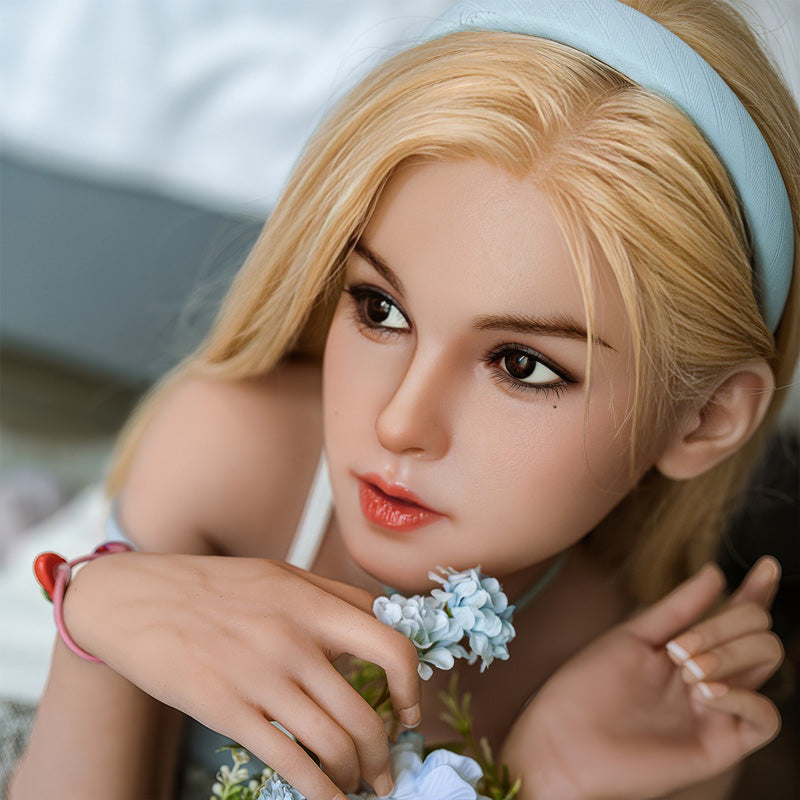 Emily – Movable Jaw 150CM/59.45 in Sex Doll C-Cup Blonde Hair & Innocent Eyes for Ultimate Oral Pleasure