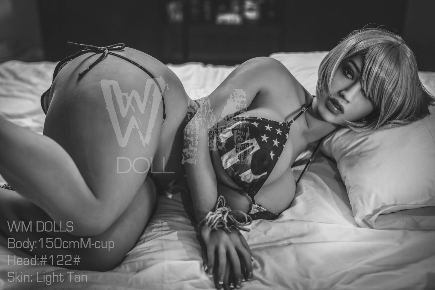 US In Stock - 150cm/4ft11 M-cup BBW Big Booty Thick TPE Sex Doll with #122 Head