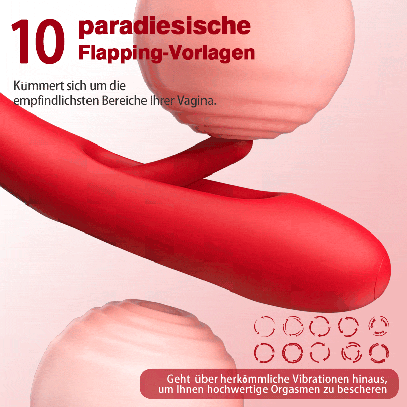 【Versand innerhalb von 24 Stunden】G-Punkt-Slap-Vibrator mit Zungenleckfunktion & Vibrationszunge