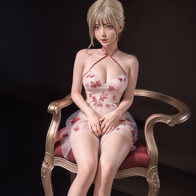 Cherry – 148 cm blond braunäugige Blütenblatt puppe, die ultimative Wahl für Sex