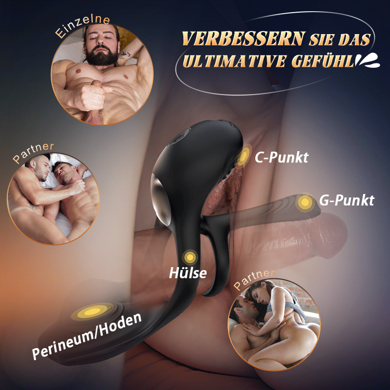 【NEU】Ace - 10 Vibrierender Penisring & Hülle 2 IN 1