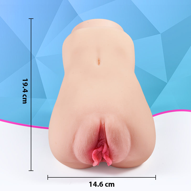 Realistischer Vibrator mit Saugnapf und Geräusch, einführbar bis 12 cm