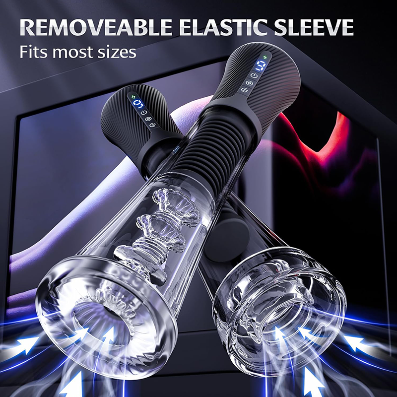 Acmejoy - Upgraded Stroker & Pump & Glans Trainer 3 IN 1 Vibration, Suction & App Control  Penis Pump