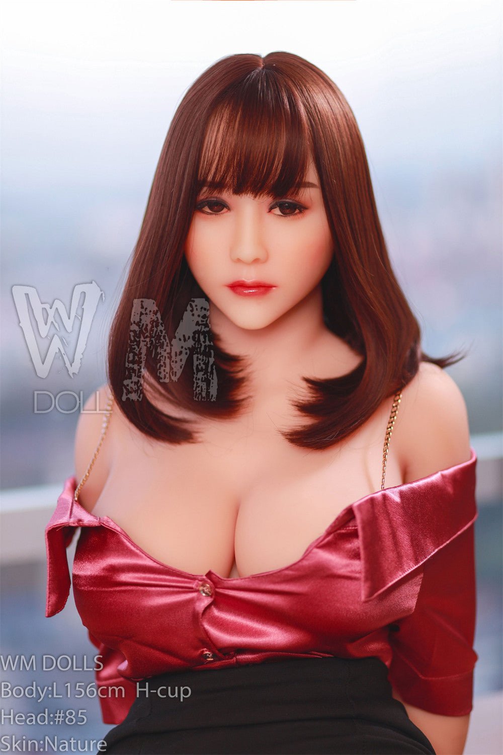 156cm/5ft1 H-Cup Thick Huge Boobs Big Booty TPE Sex Doll with #85 Head