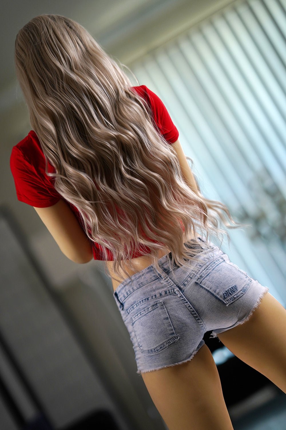 156cm/5ft1 A-cup Skinny Silicone Sex Doll with #X2 Head