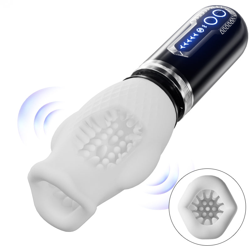 Tornado 3.0 - Dual Motor Oralsex Analoger Masturbator 7 Vibrationen 5 Retraktionen 5 Rotat