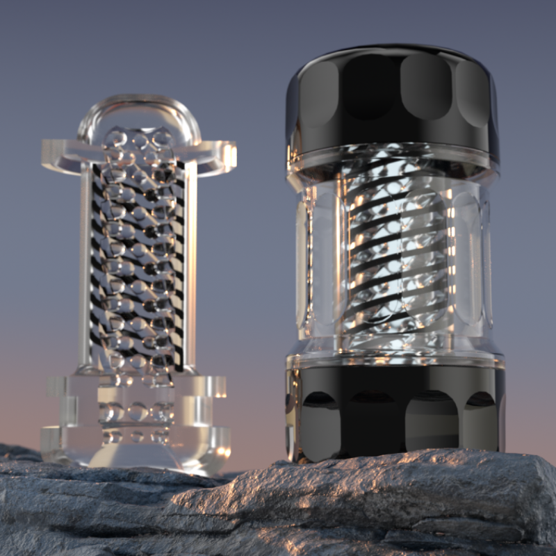 Acmejoy - Galaku  Manual Spiral Suction Male Stroker with Textured Sleeve