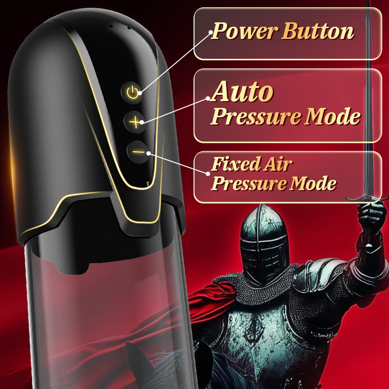 Red Fury Armour Acmejoy – 9 Suctions Penis Pump with Lifelike Mouth & Textured Tunnel