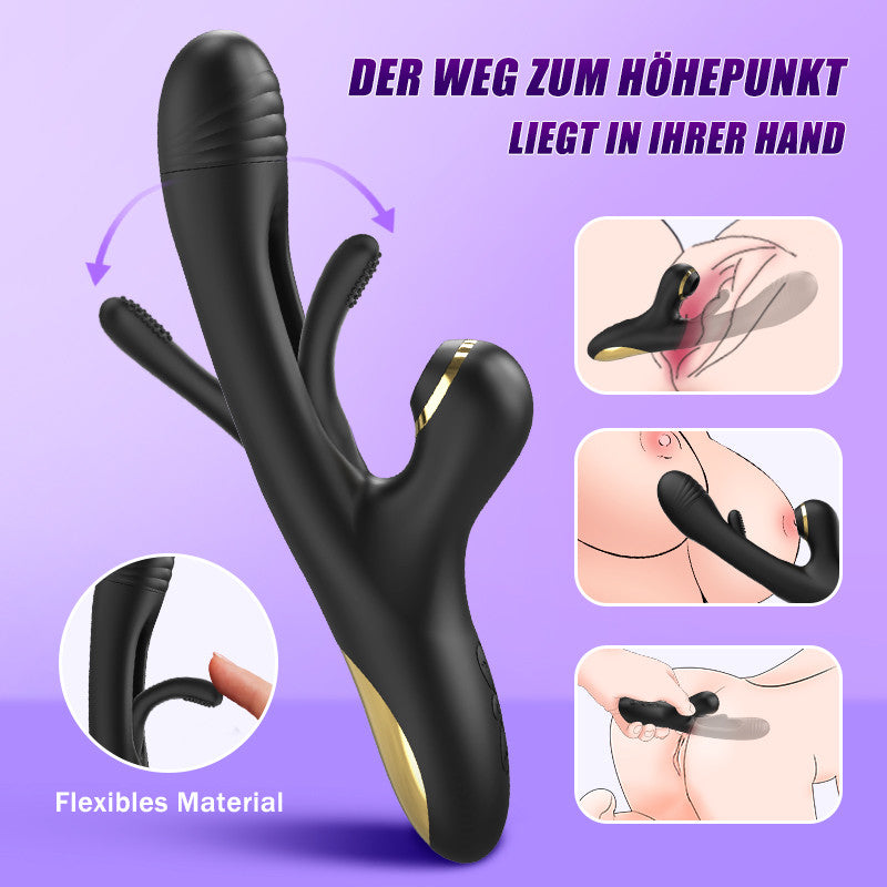 Naraku 3 IN 1 Saugen-Flapping Vibrator G Punkt Klitoral Stimulator mit 7 Modi Massager