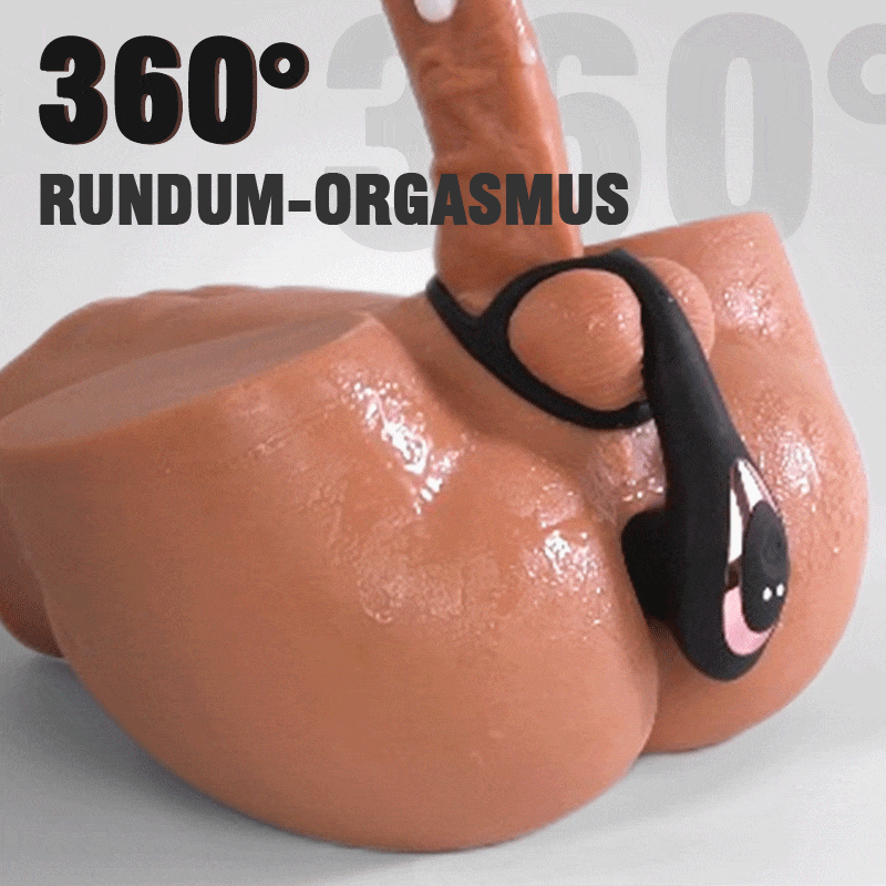 9 Wackelndes schwingendes und vibrierendes Prostata-Massagegerät mit Penisring ANAL TOY