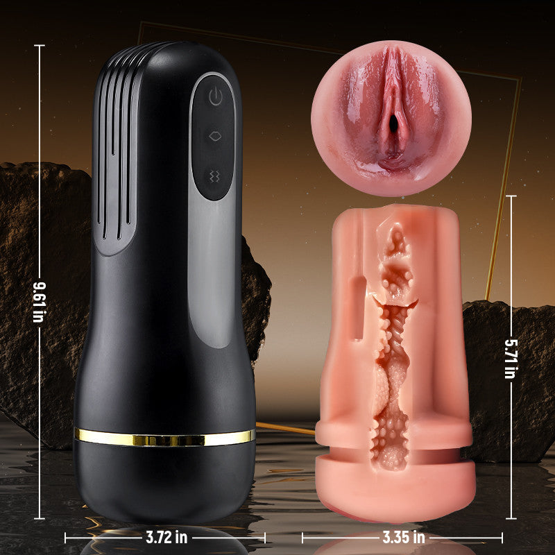 5 Sucking 10 Vibrating Simulated Vagina Eingang Männliche Masturbation Cups
