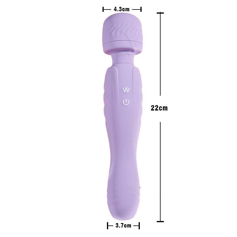 Dual Head AV Stick Klitoris Nippel Vibrator Lila 