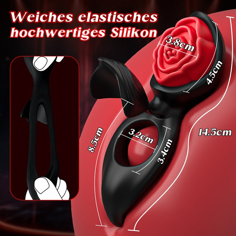 Penisring Vibrator mit Klitoris Hoden Stimulator fr Paare mit 9 Vibra BKC Penisring Vibrator mit Klitoris Hoden Stimulator fr Paare mit 9 Vibra BKC