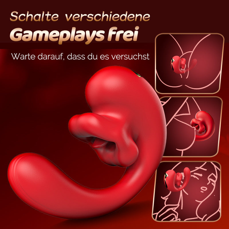 Little Rose - 10-Frequenz-Biss, 10-Frequenz-Vibration, weiblicher Vibrator aus ultraweichem Material