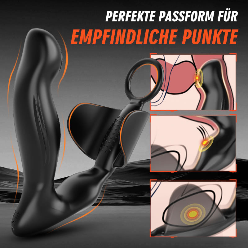 【Heizung】Hoden 10 Vibrieren Prostata-Vibrator mit Penisring Joker