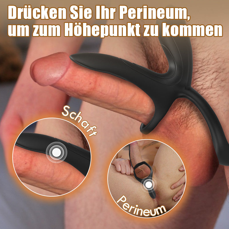 Maxwell 9 Vibrations Doppel-Vibrator Penisring für Perineum C-Spot G-Spot Stimulation