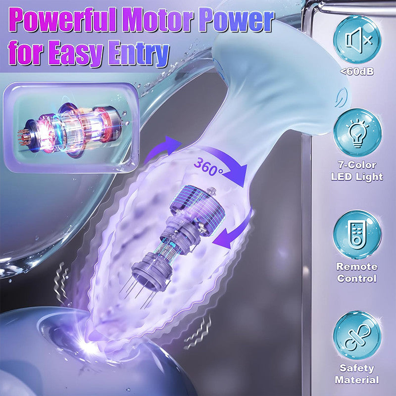Little Monster - 360° rotating anal vibrator, 10 vibration frequencies, 7-color LED light