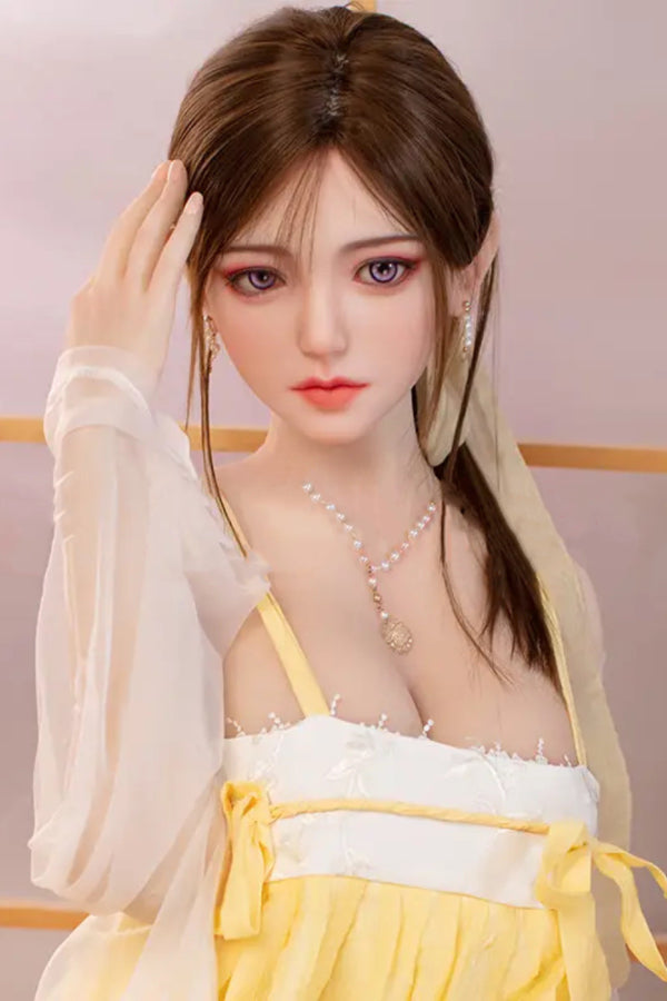 160cm/5ft3 D-cup Chinese Silicone Head Sex Doll - Wennie