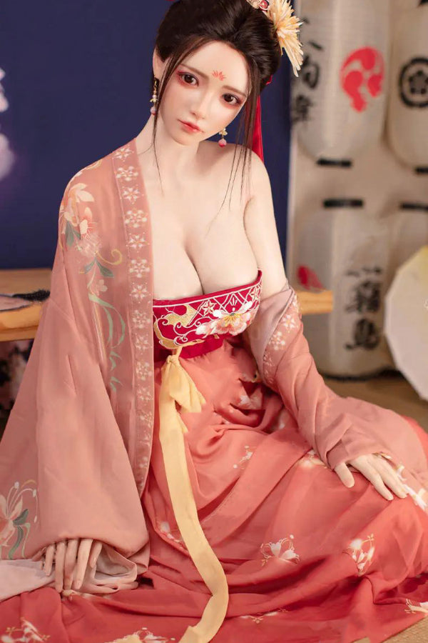 150cm/4ft11 D-cup Silicone Head Sex Doll -  A34 Qi