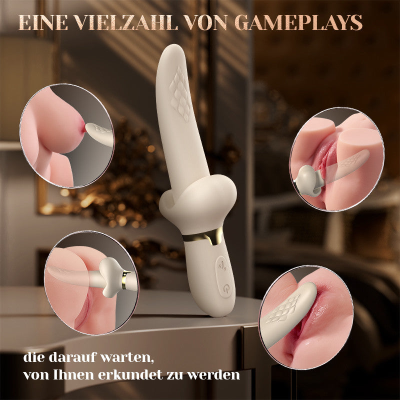 7 Arten von schwingenden et vibrierenden Fettzungenvibratoren, 360°-Schwingung zur Stimulation du Klitoris 