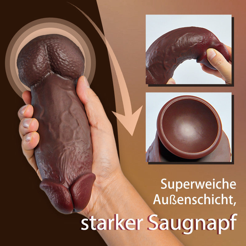 Extra großer simulierter manueller Dildo, geeignet für Männer und Frauen