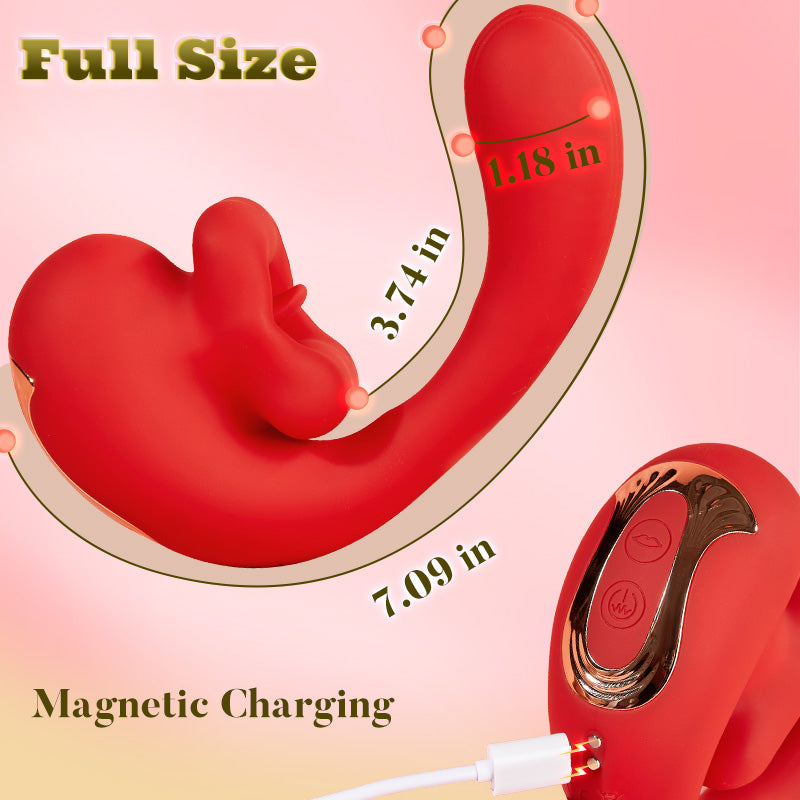 Acmejoy - Tongue Licking Vibrator with 10 Biting Clitoral Stimulators
