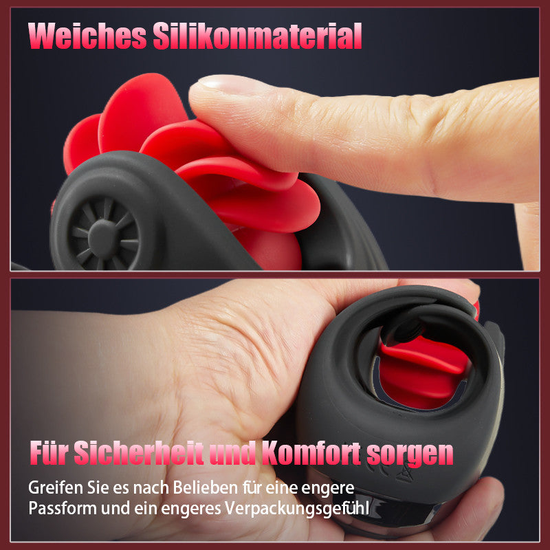 10 Klopfen &amp; Vibration 10 Rotationen Tornado Masturbateur Entraîneur 