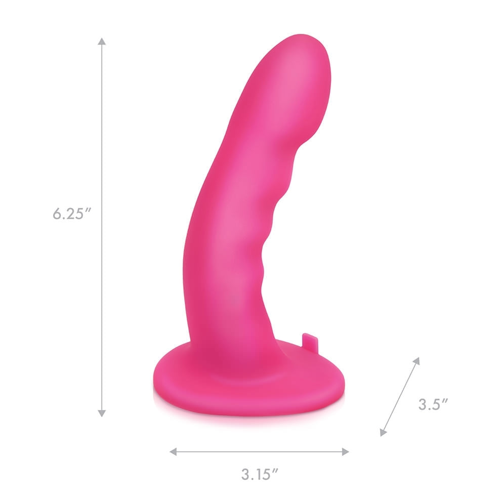 Vibrating Ripple Dildo with Harness & Remote