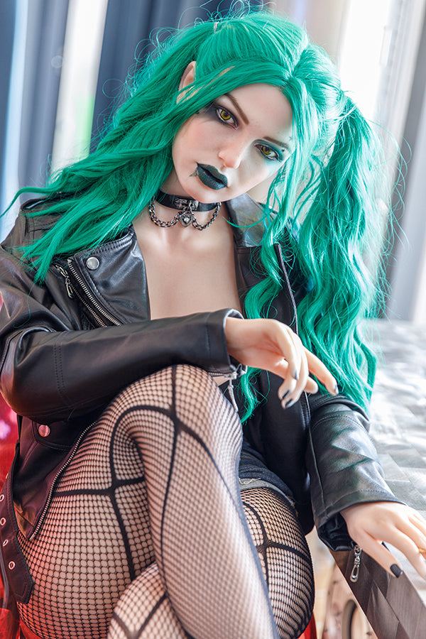 174cm/5ft8 G-cup Silicone Head Harley Quinn Celebrity Sex Doll – Flora