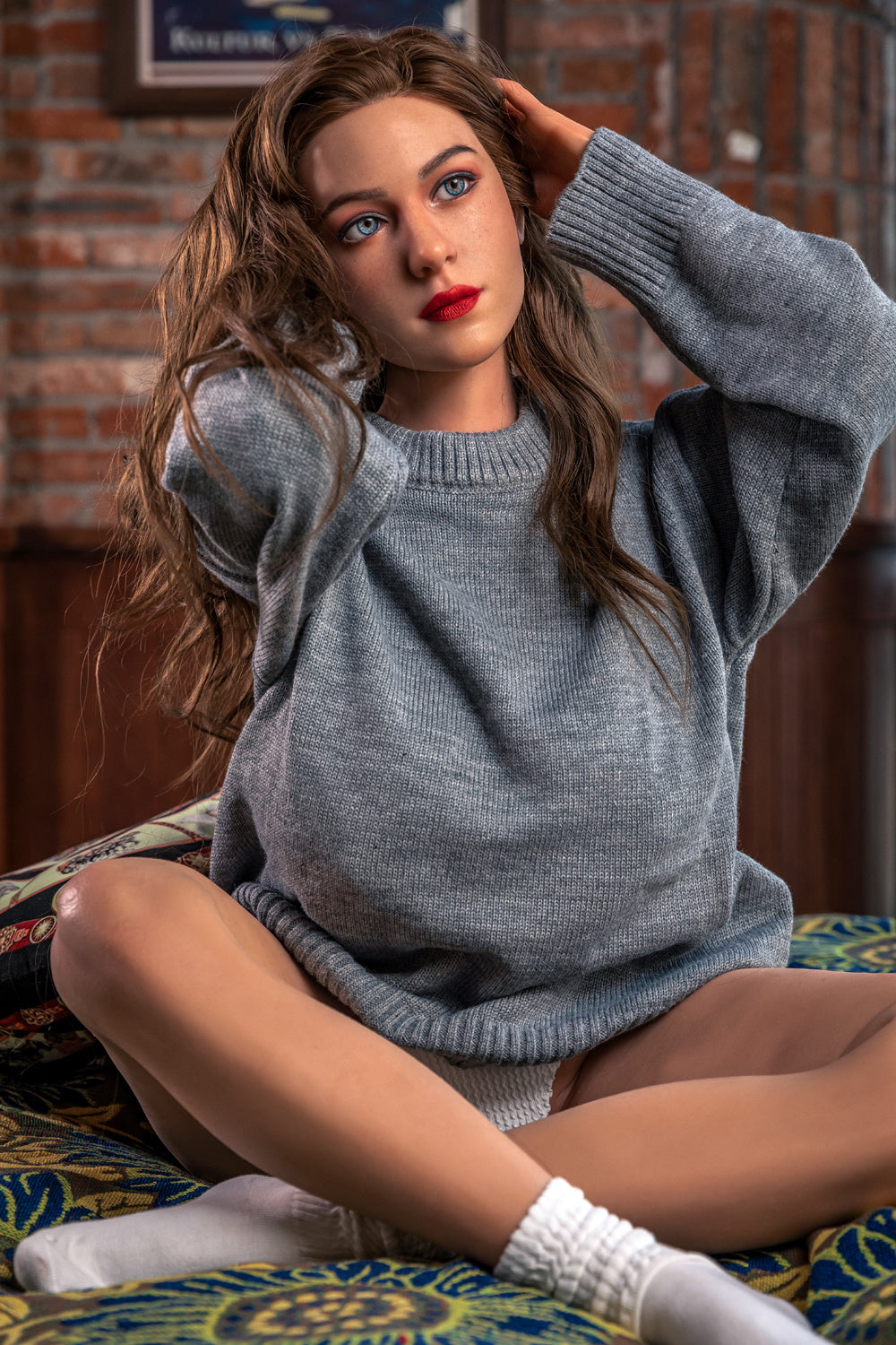 148cm/4ft9  Big Breast J-cup Silicone Head Lady Sex Doll – Honey