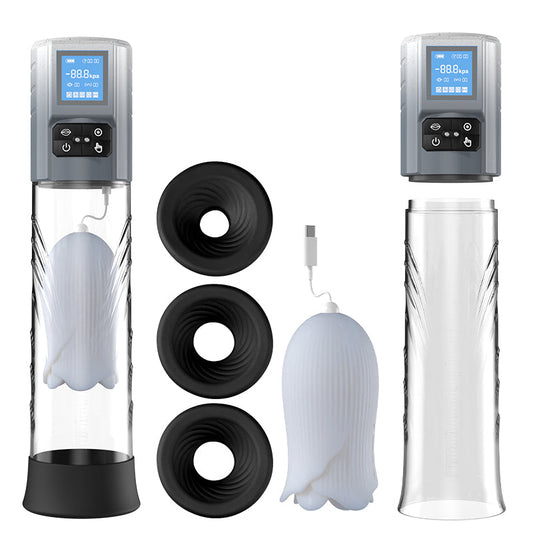 Acmejoy - Robert 2 IN 1 Powerful Vibrating Masturbator Penis Pump with Manual Mode