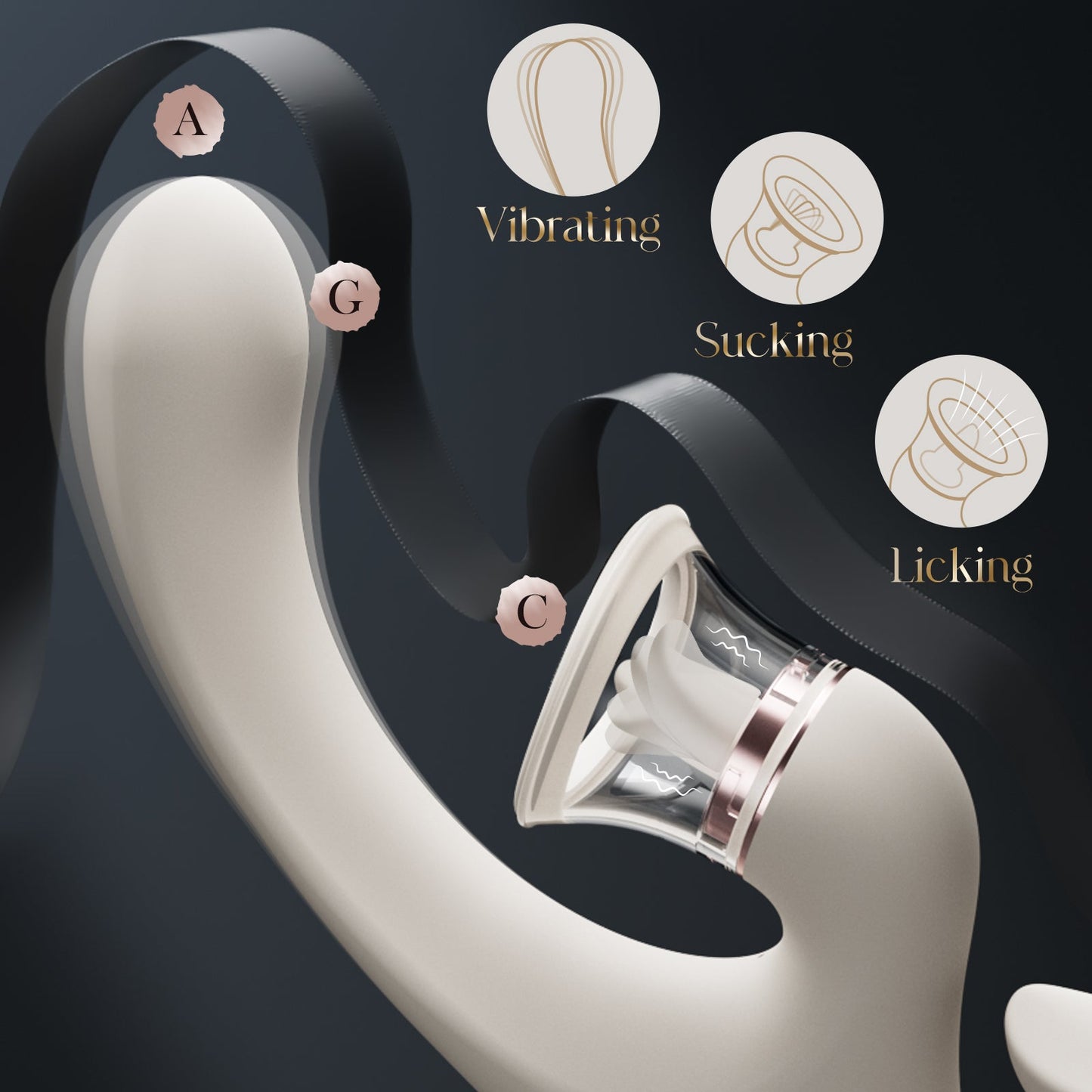 Sweetie Fox- Clitoral Arousal Tongue Licking Suction Vibration Triple BKC Sweetie Fox- Clitoral Arousal Tongue Licking Suction Vibration Triple BKC