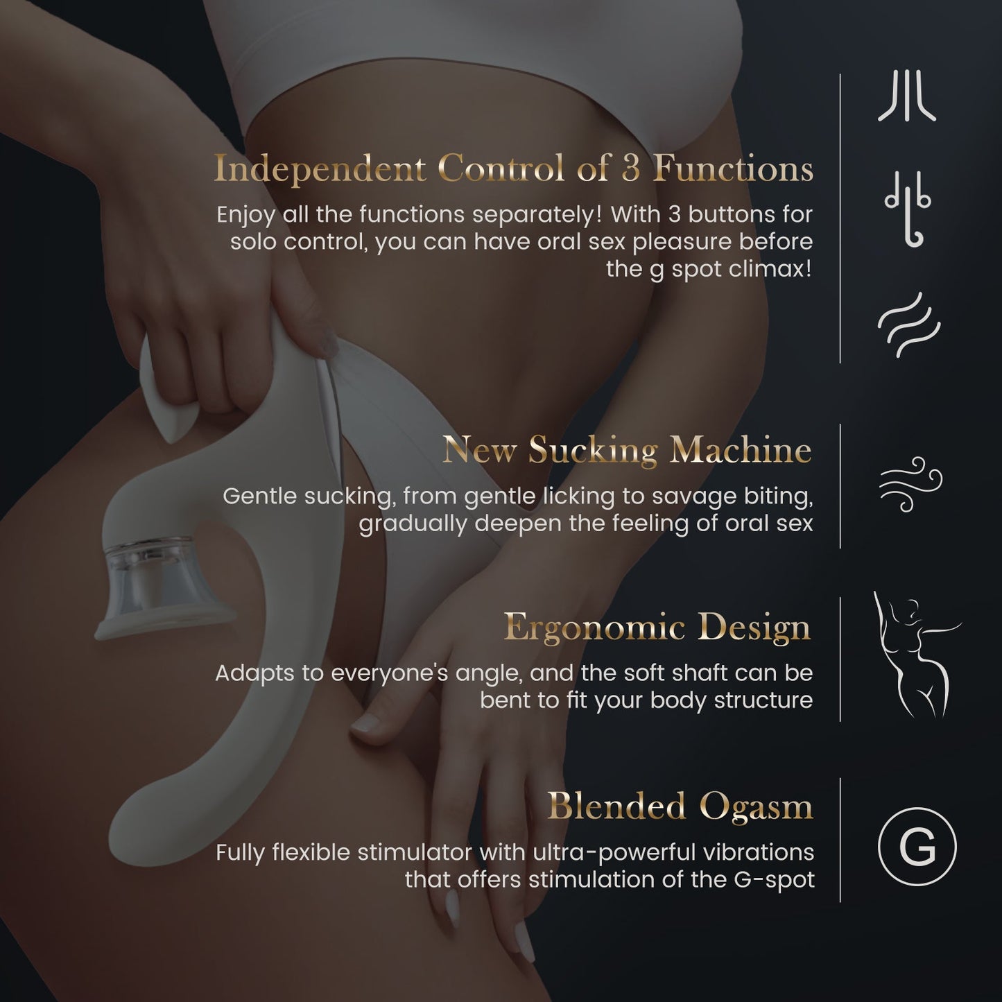 Sweetie Fox- Clitoral Arousal Tongue Licking Suction Vibration Triple Stimulation Vibrators