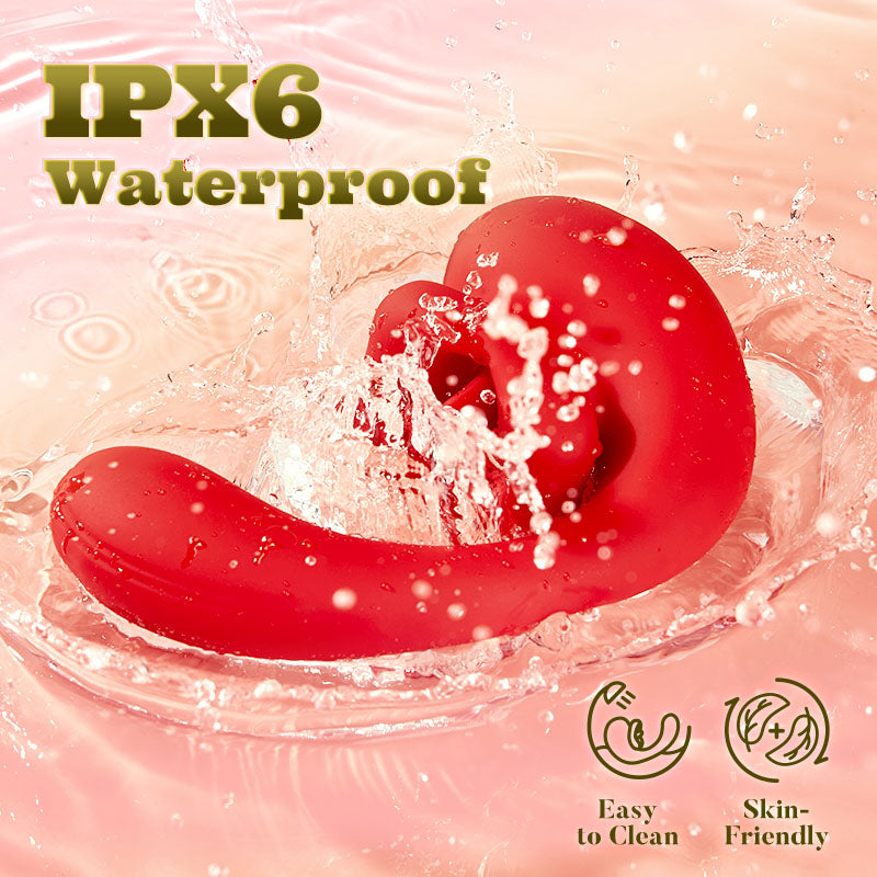 Acmejoy - Tongue Licking Vibrator with 10 Biting Clitoral Stimulators