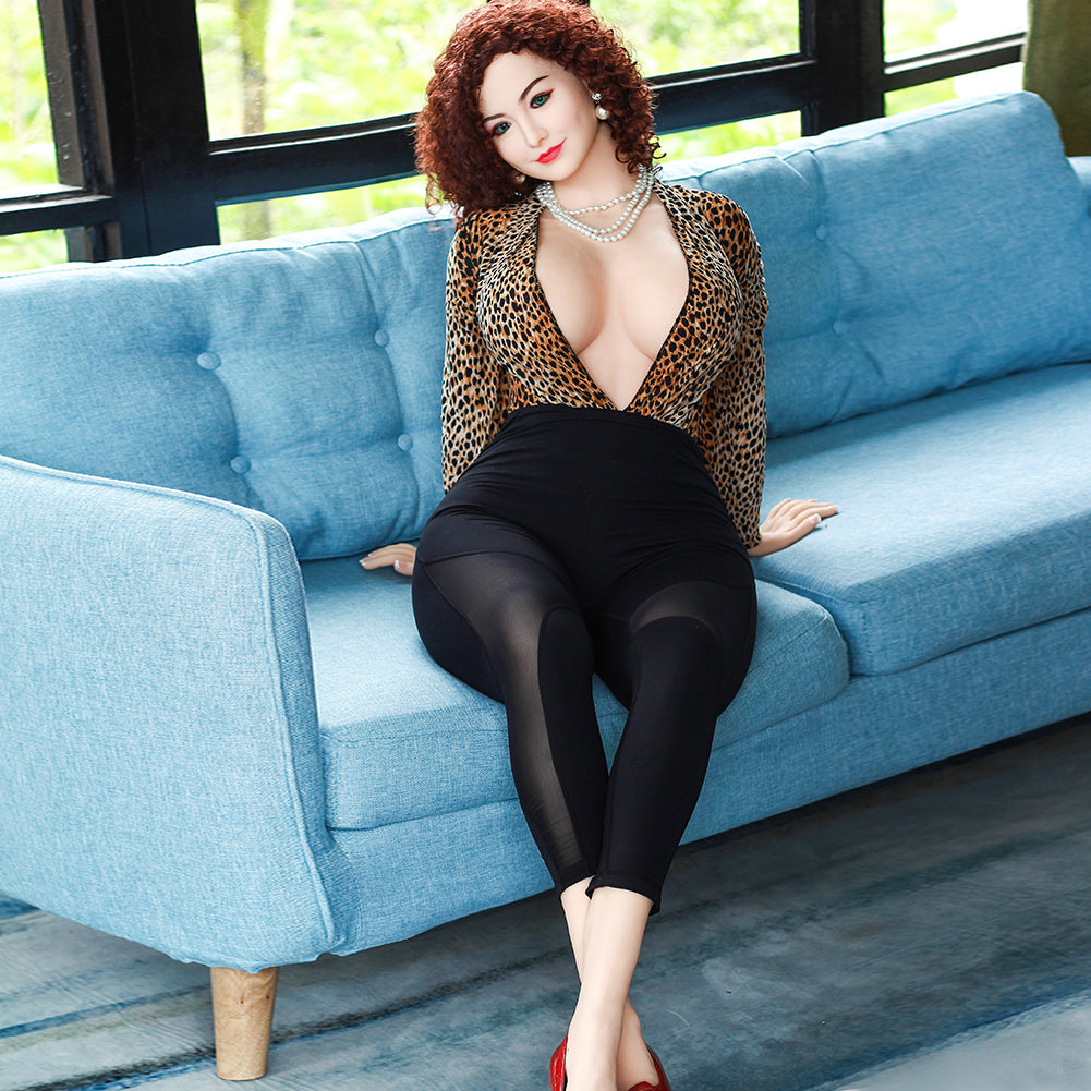 162cm/5ft4 J-cup BBW Big Booty Curly Hair TPE Sex Doll – #121