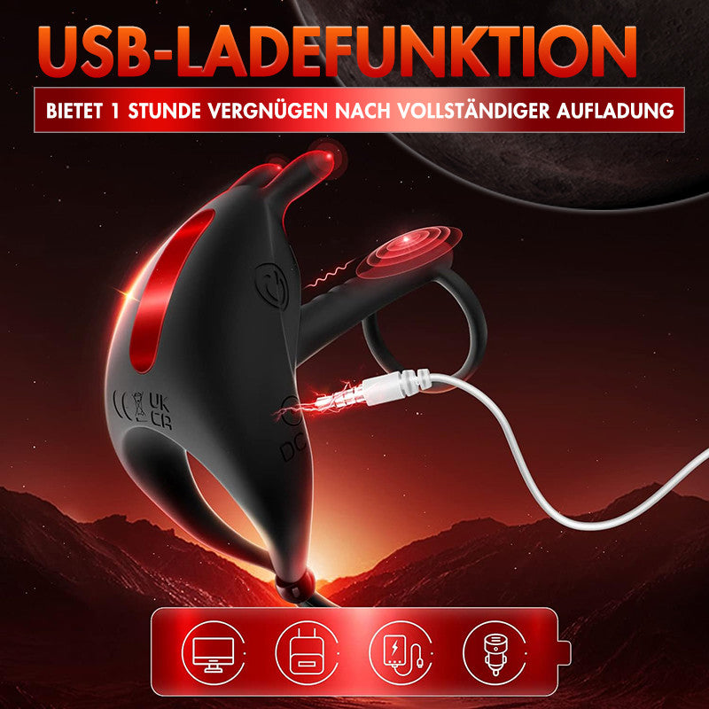 Ring-Vibrator pour deux anneaux péniens avec 7 modes de vibration 