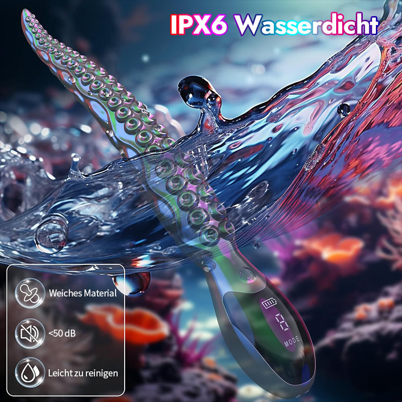 Vibrierender realistischer Oktopus-Dildo – LED-Anzeige Oktopus-Tentakel