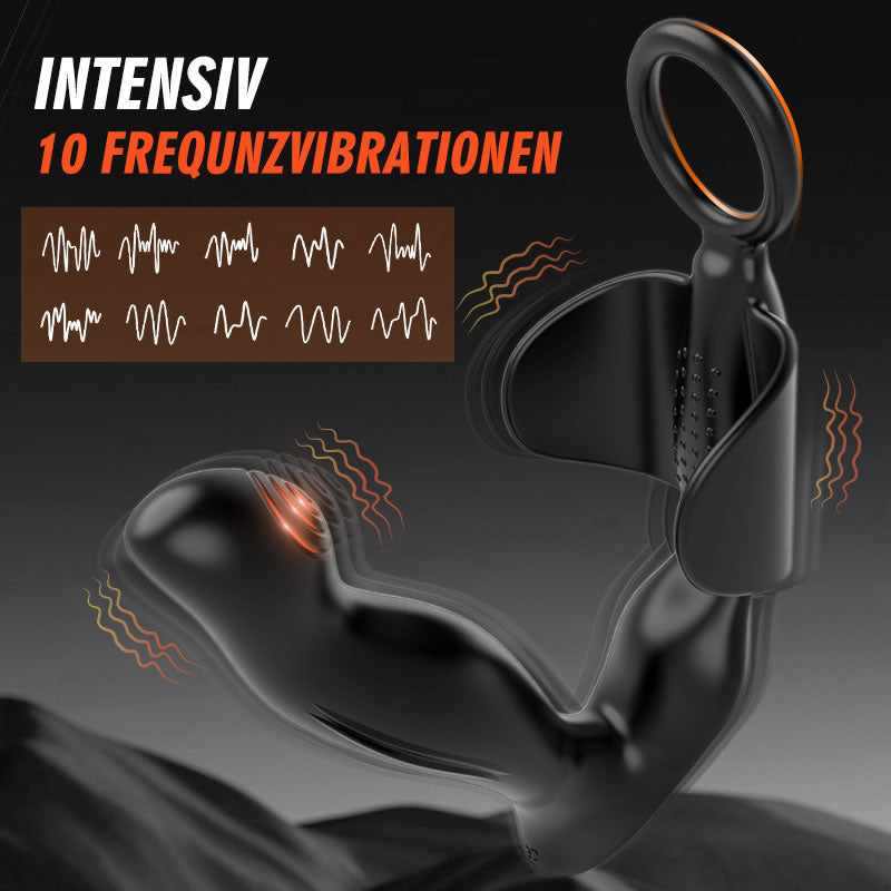 【Heizung】Hoden 10 Vibrieren Prostata-Vibrator mit Penisring Joker