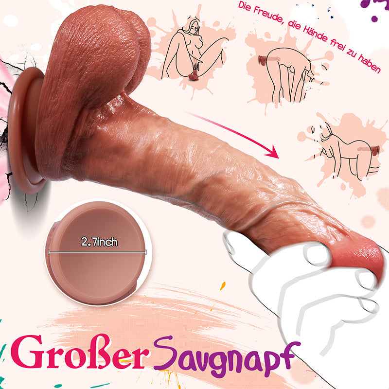 9,8 Zoll realistischer Silikondildo, freihändiges Spielen, realistischer G-Punkt-Analstimulator